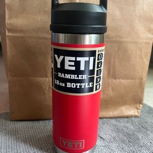 YETI Rambler 18oz Bottle with Chug Cap - Rescue Red (Limited Edition) NEW